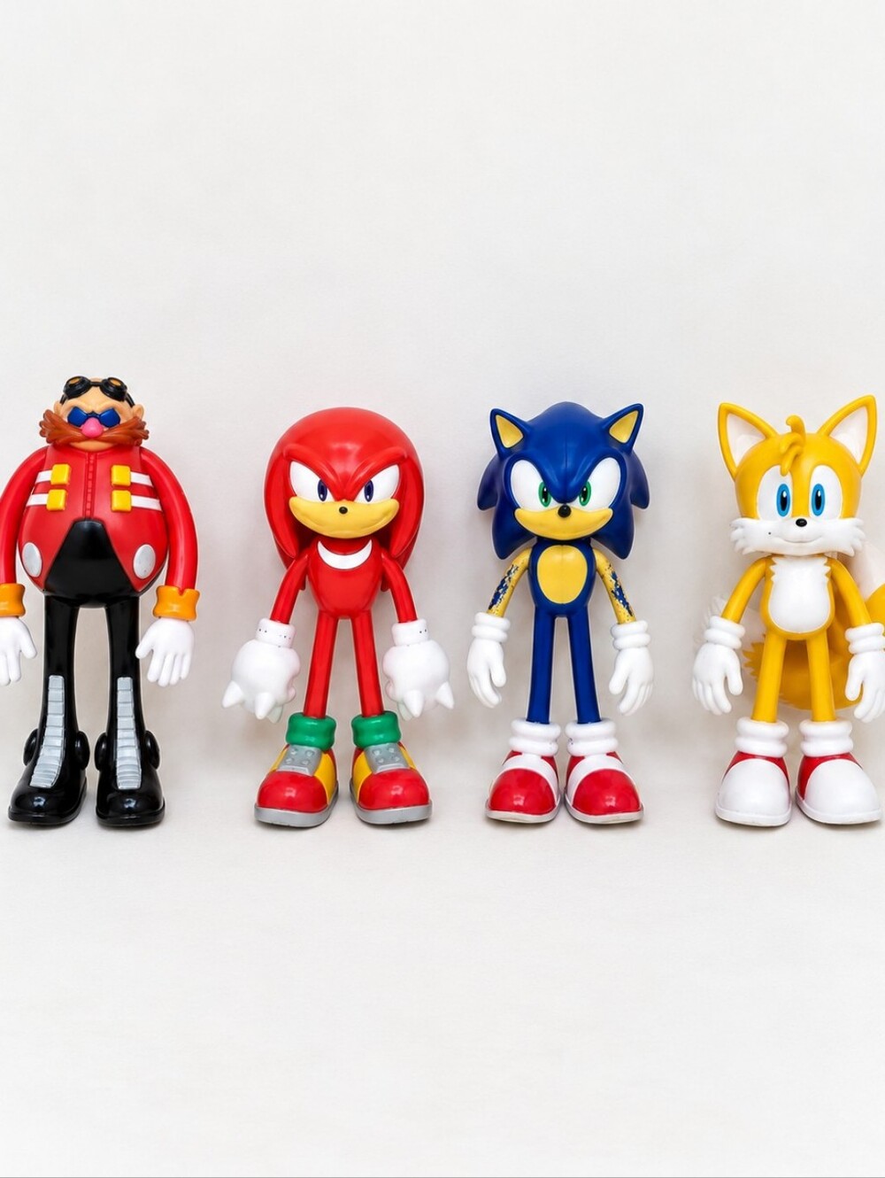 Sonic the Hedgehog Bend-Ems Figure Lot Of 4 Sonic Tails Knuckles Dr Eggman 2022